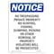 Signmission OSHA Sign, 14" H, 10" W, Aluminum, No Trespassing Private Property Sign, Portrait, 1014-V-14976 OS-NS-A-1014-V-14976 - alternate 1